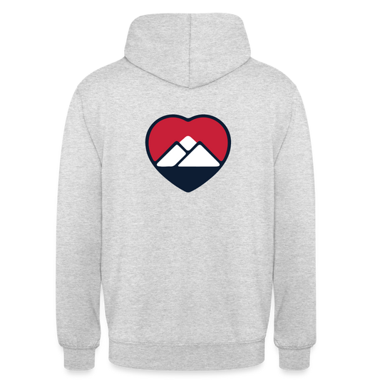 HEART P’ALPES Hooded Sweatshirt - light heather grey