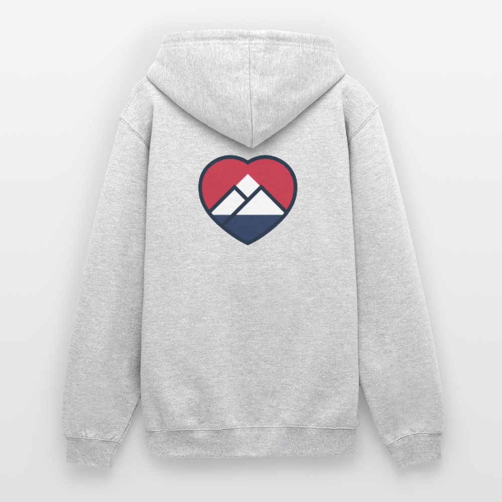 HEART P’ALPES Hooded Sweatshirt - light heather grey