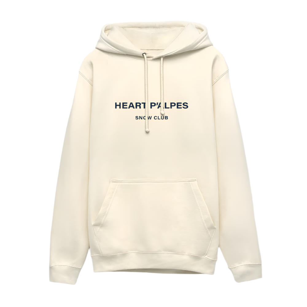 HEART P’ALPES Hooded Sweatshirt - vanilla