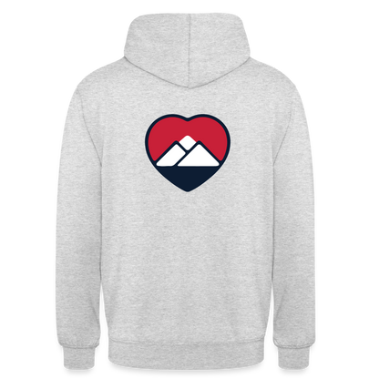 HEART P’ALPES Hooded Sweatshirt - light heather grey
