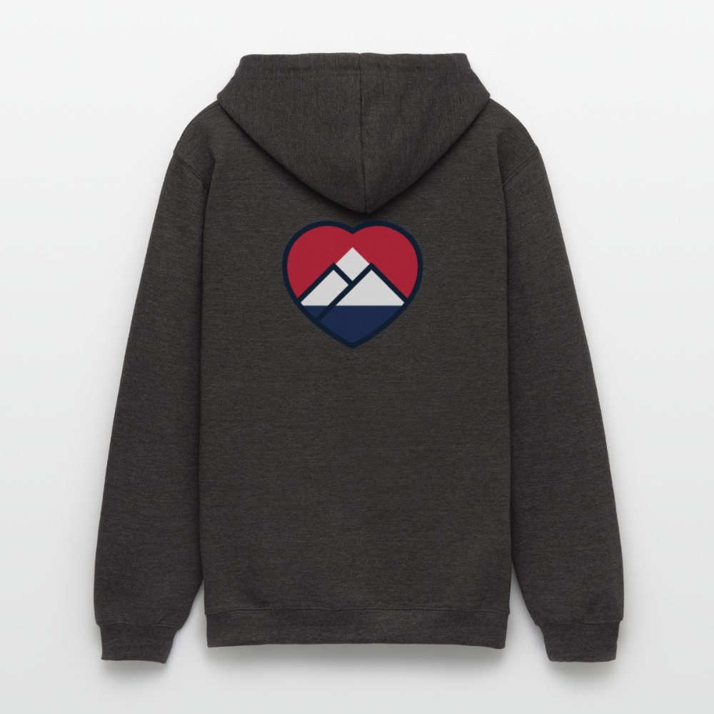 HEART P’ALPES Hooded Sweatshirt - charcoal grey