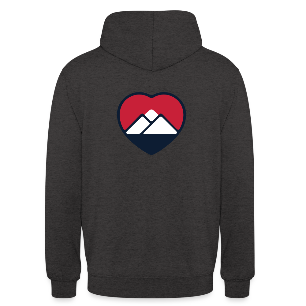 HEART P’ALPES Hooded Sweatshirt - charcoal grey