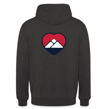HEART P’ALPES Hooded Sweatshirt - charcoal grey