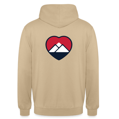 HEART P’ALPES Hooded Sweatshirt - beige