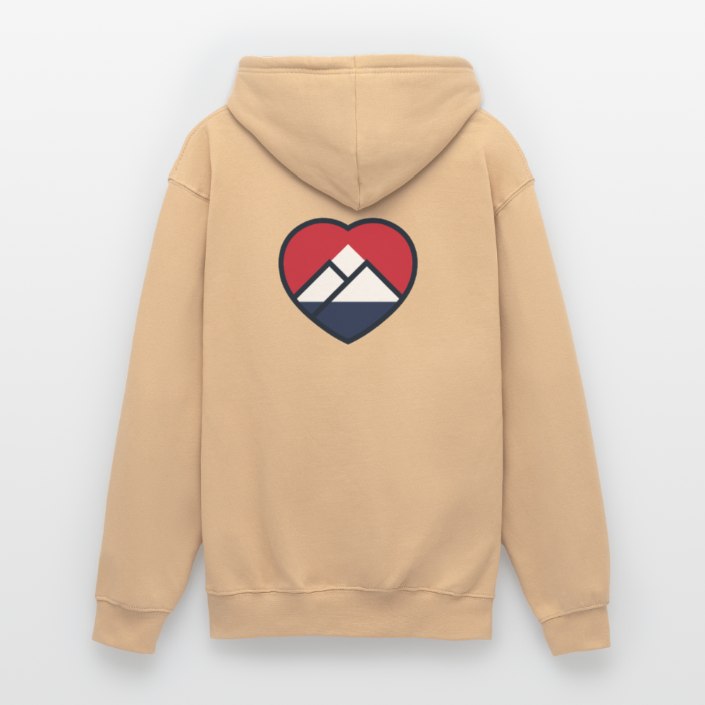 HEART P’ALPES Hooded Sweatshirt - peach