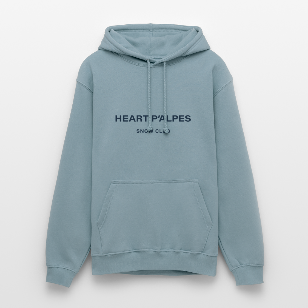 HEART P’ALPES Hooded Sweatshirt - stonewash blue