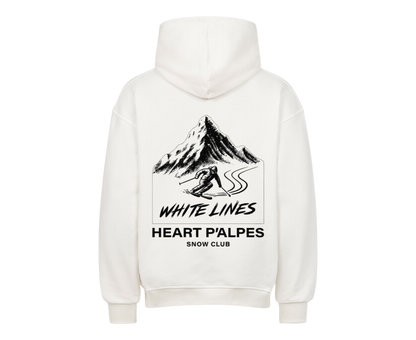 WHITE LINES Oversized Hoodie